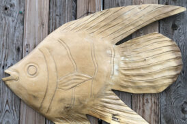 Wanddeko Fisch 80x65cm (Holz)