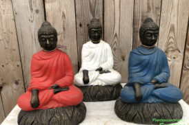 Sitting buddha on lotus 35cm (Steen)