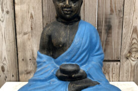 Sitting Buddha 50cm (Met kaarshouder Steen)